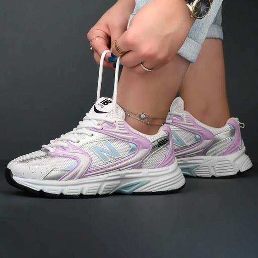 کتانی نیوبالانس 530 new balance سفید بنفش